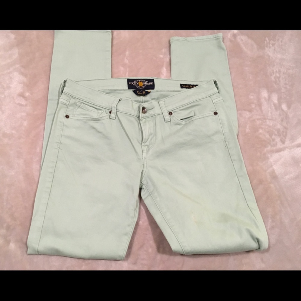 LUCKY BRAND Charlie Skinny light green jean S6/28